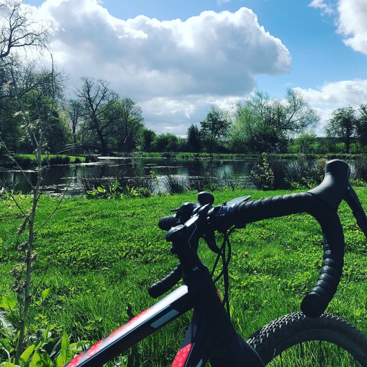 bike by lake at doddy